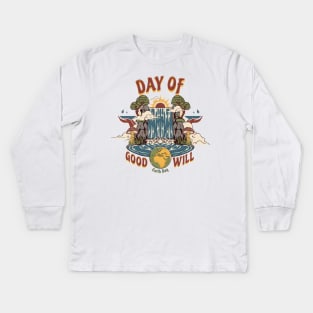 Earth Day | Protect Earth | Day Of Goodwill Kids Long Sleeve T-Shirt